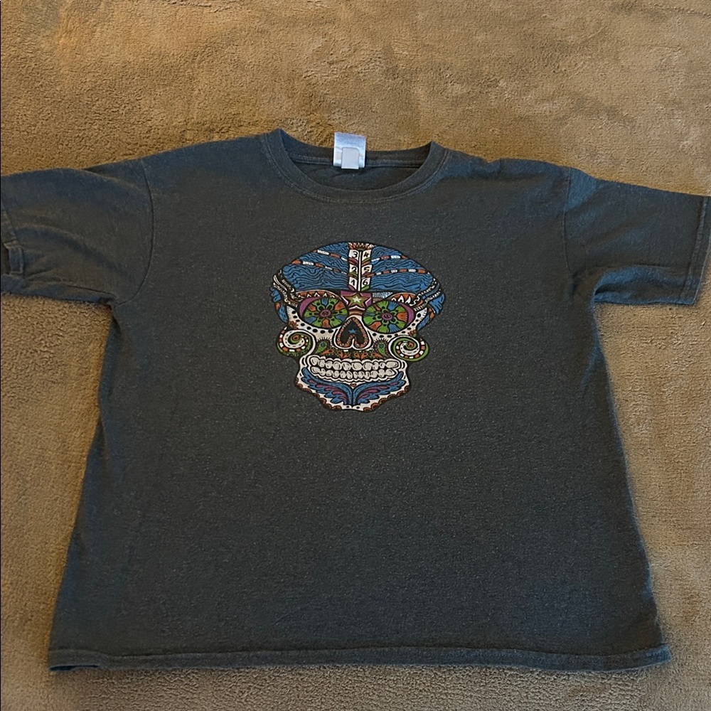 Gildan Kids Sugar Skull Tee - Dark Gray